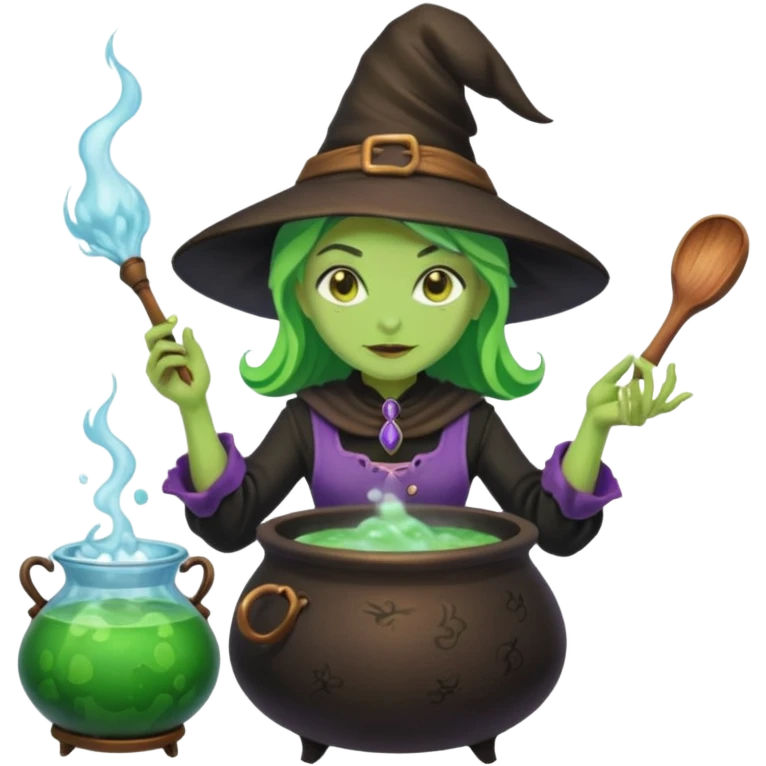 green witch cooking potion emoji