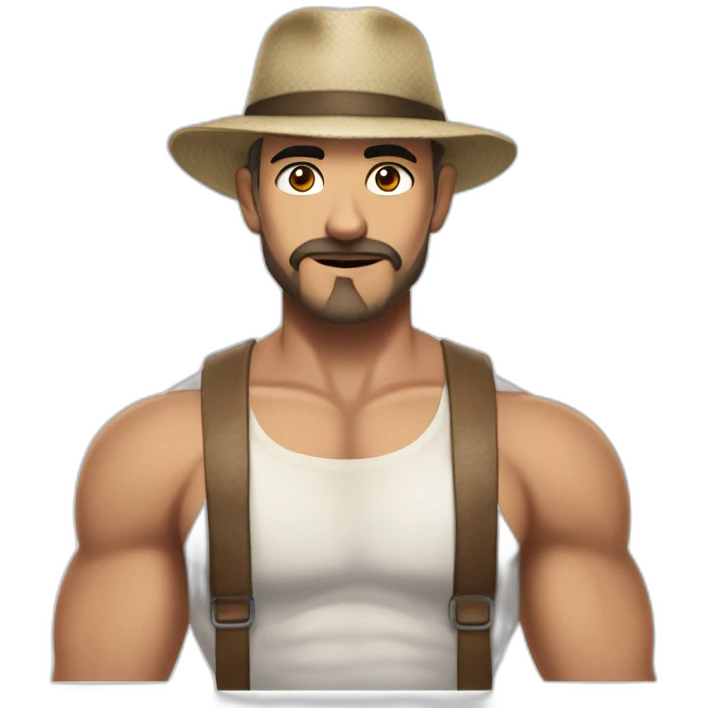 solo muscular man with hat emoji