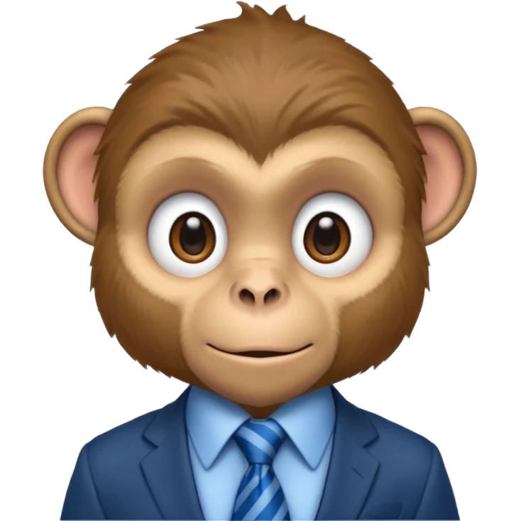 monkey with blue tie emoji