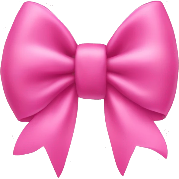 Pink bow emoji