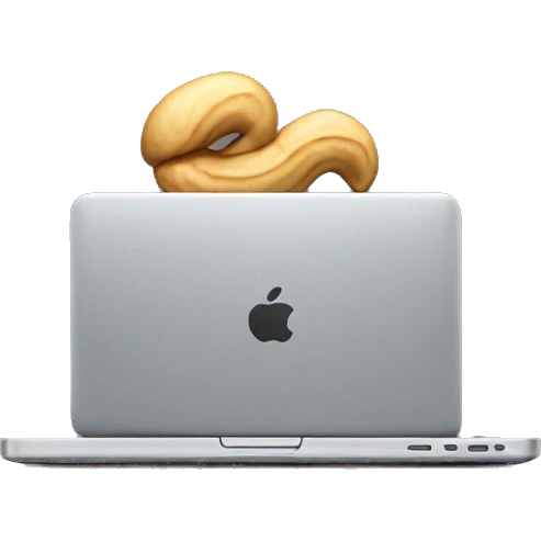 Peanut typing on a laptop emoji