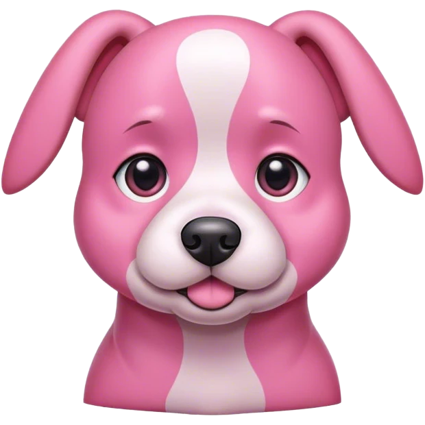 Pink dog emoji