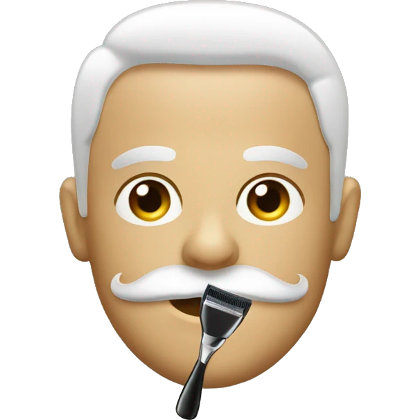 man shaving mustach emoji