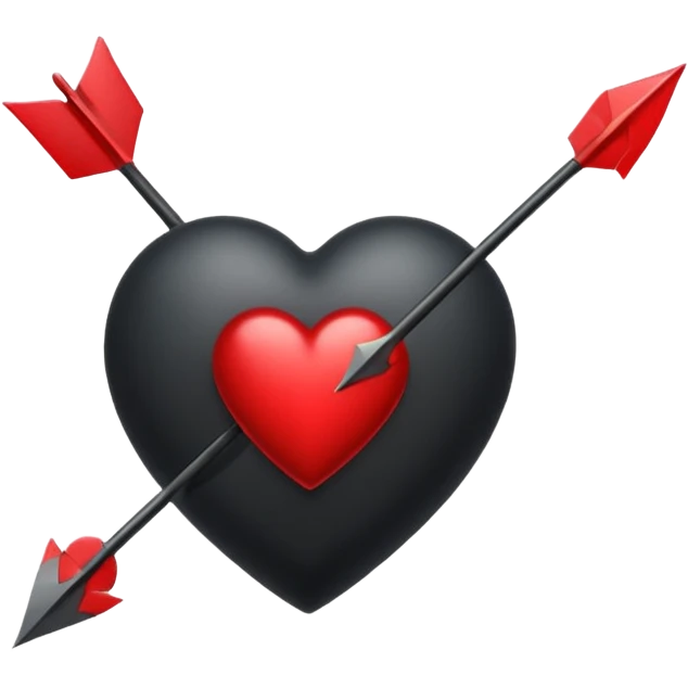 Black heart with arrow emoji