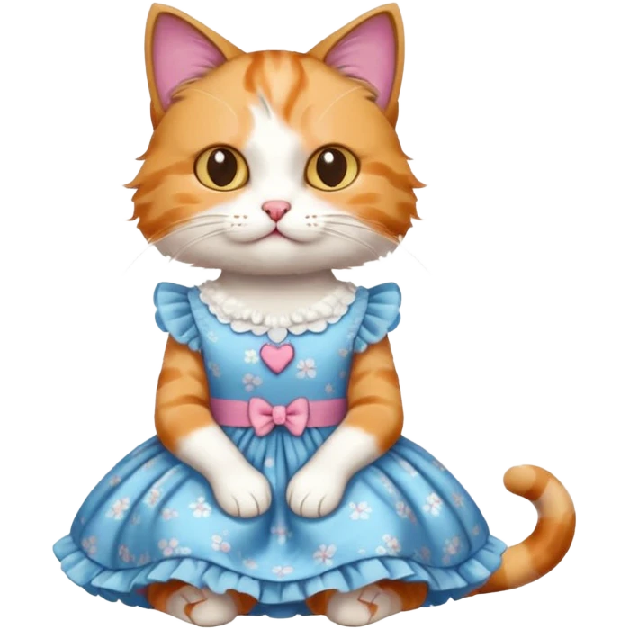 Cat in a dress  emoji