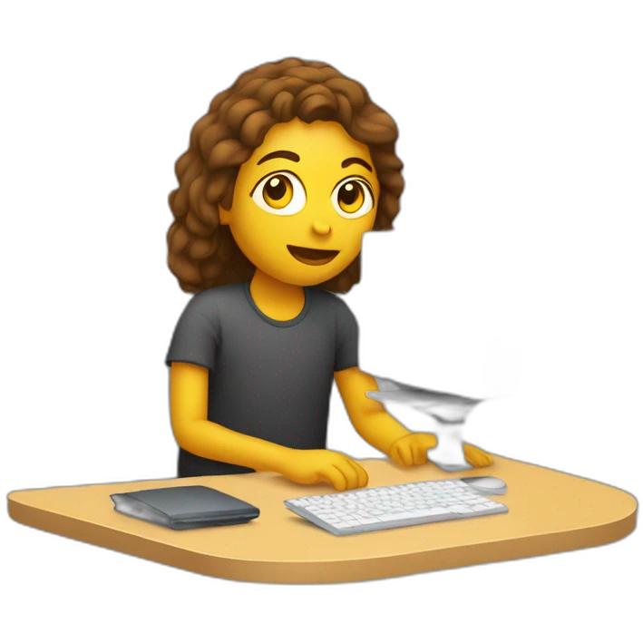 Graphic designer working on a computer  emoji