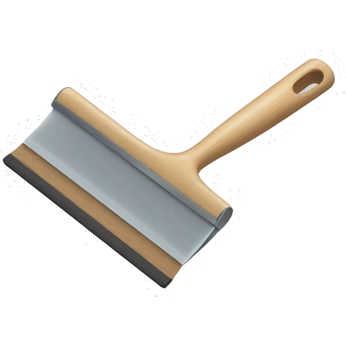 squeegee with long wooden handle emoji