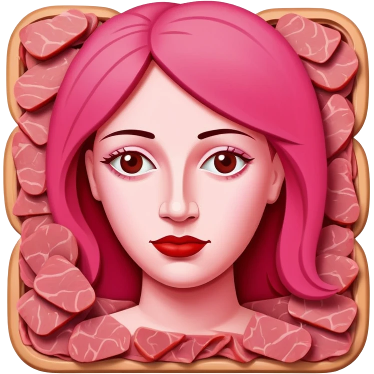 picasso abstract SPAM MEAT woman painting emoji
