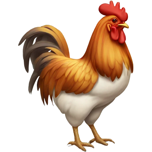 Rooster saying good morning emoji