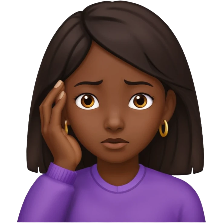 👧🏾👂🏾🤏🏾 pinching ear girl emoji