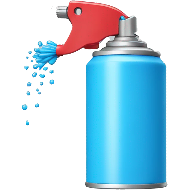 spray can color  blue with a regular small spray nozzle emoji
