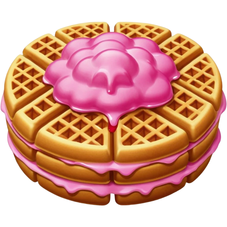 pink waffle emoji