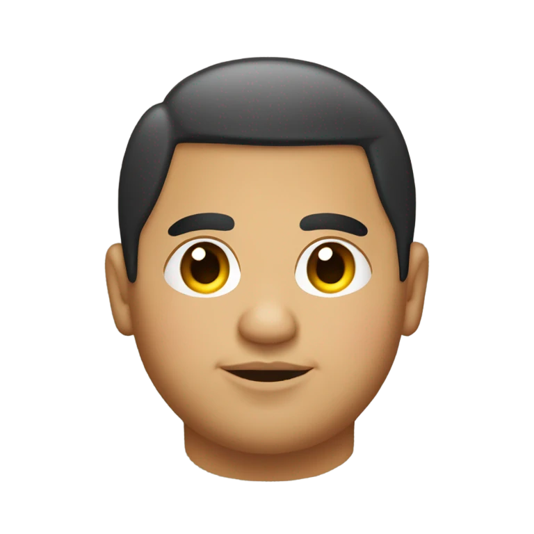 Chubby Hispanic guy in a very small car emoji