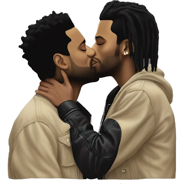 the weeknd kissing travis scott emoji