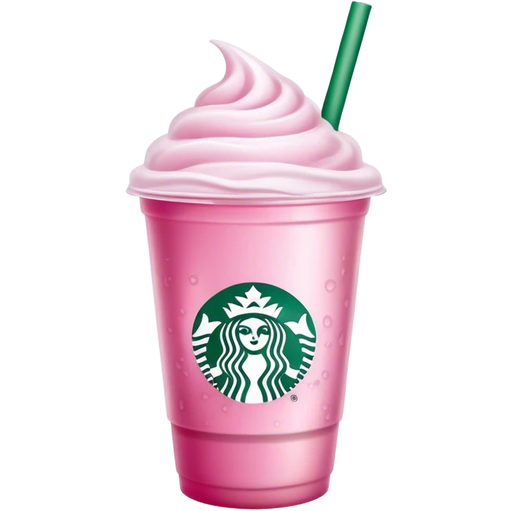 starbucks cup pink drink with cold foam emoji