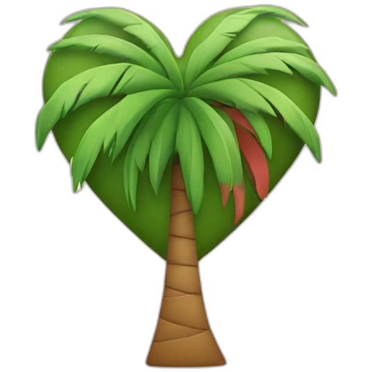 heart icon in the palm trees emoji