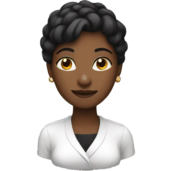 Woman with black emoji