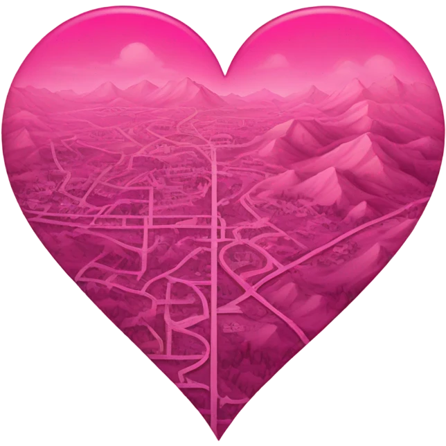 Pink map to my heart  emoji