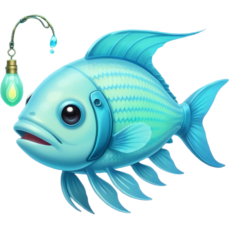 Lanternfish – Small fish with glowing lure on head emoji
