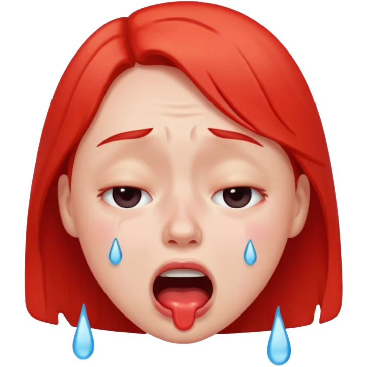 realistic loudly crying face emoji