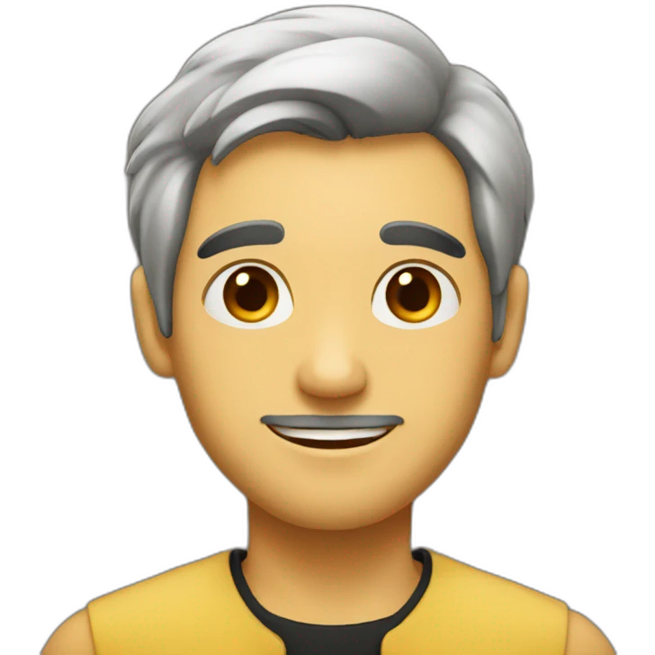 A man with black hair wearing a honey-colored dress   emoji