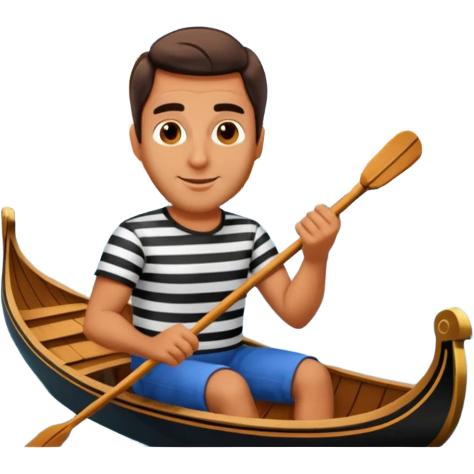 venice gondola driving italian man emoji