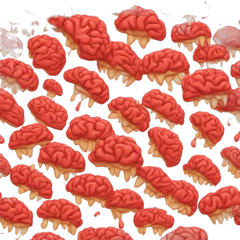 Red brain melting emoji