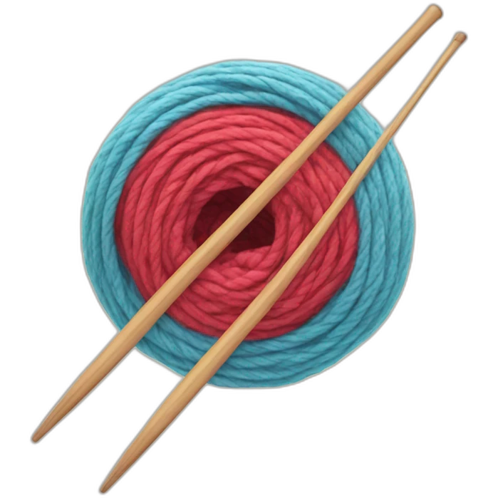 Yarn and needles emoji