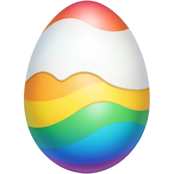 Rainbow egg emoji