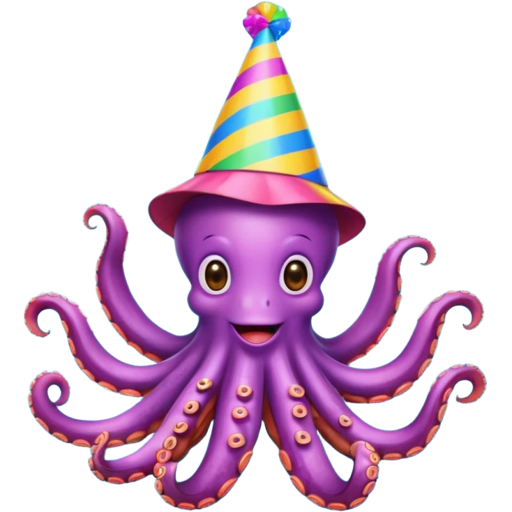 Make an octopus celebrating emoji