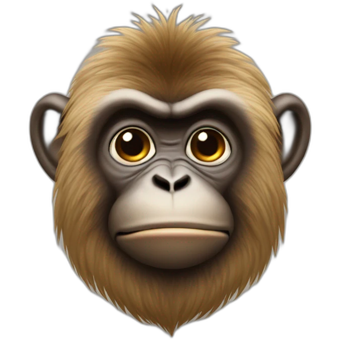 Hairy Monkey pouting emoji