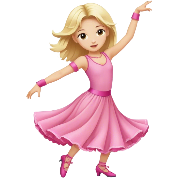dance girl pink kids blondy emoji