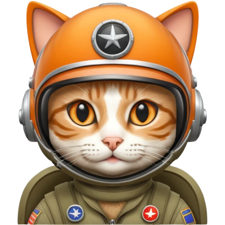 Cat in a warplane emoji