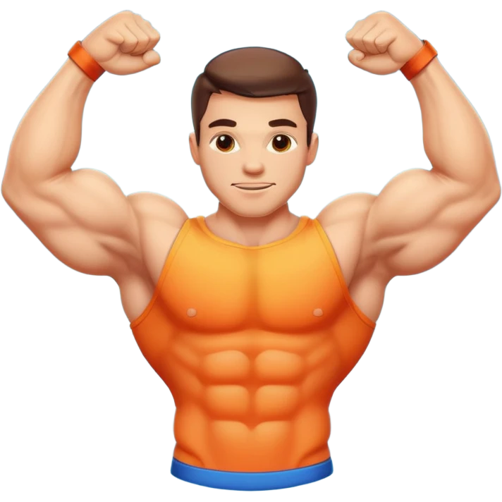 "Generate a high-resolution illustration of a flexed biceps emoji (💪), in the classic emoji style, clean vector look, smooth gradients, bright colors." emoji