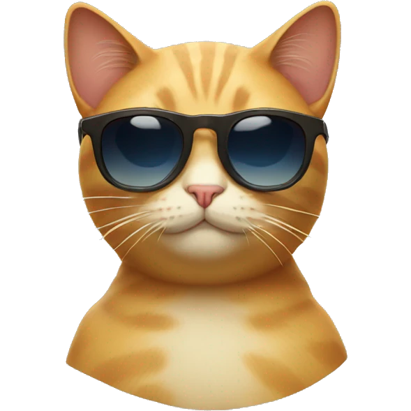 Cat with sunglasses emoji