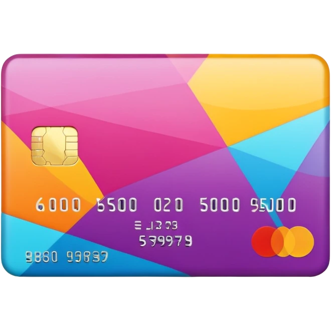 aesthetic credit card with pattern emoji