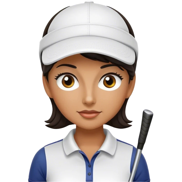 Female golf player with dark hair emoji