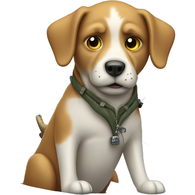 Dog gone fishing emoji