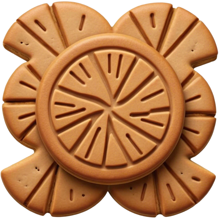 Cinematic Realistic Speculaas Biscuit Emoji, featuring spiced, crisp cookies rendered with lifelike detail and warm, aromatic lighting. emoji
