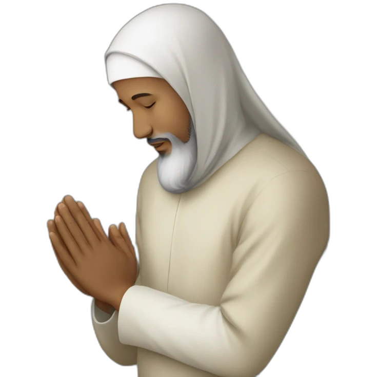 A muslim is praying emoji