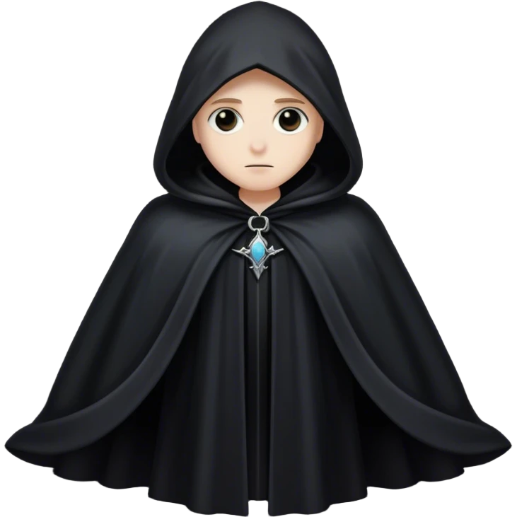 A black cloak for a mysterious and dark figure emoji