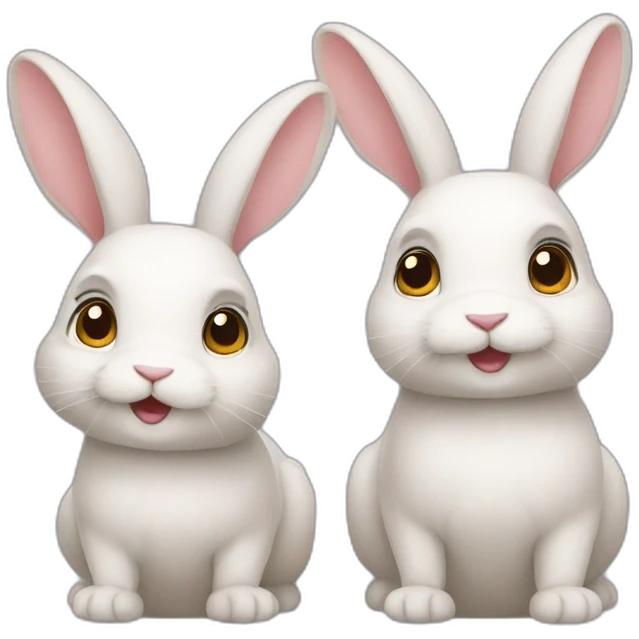 2 rabbits emoji