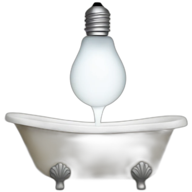 Lightbulb in a bath emoji