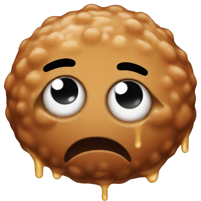 Crying meatballs emoji