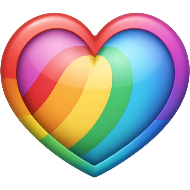 Rainbow pride heart emoji