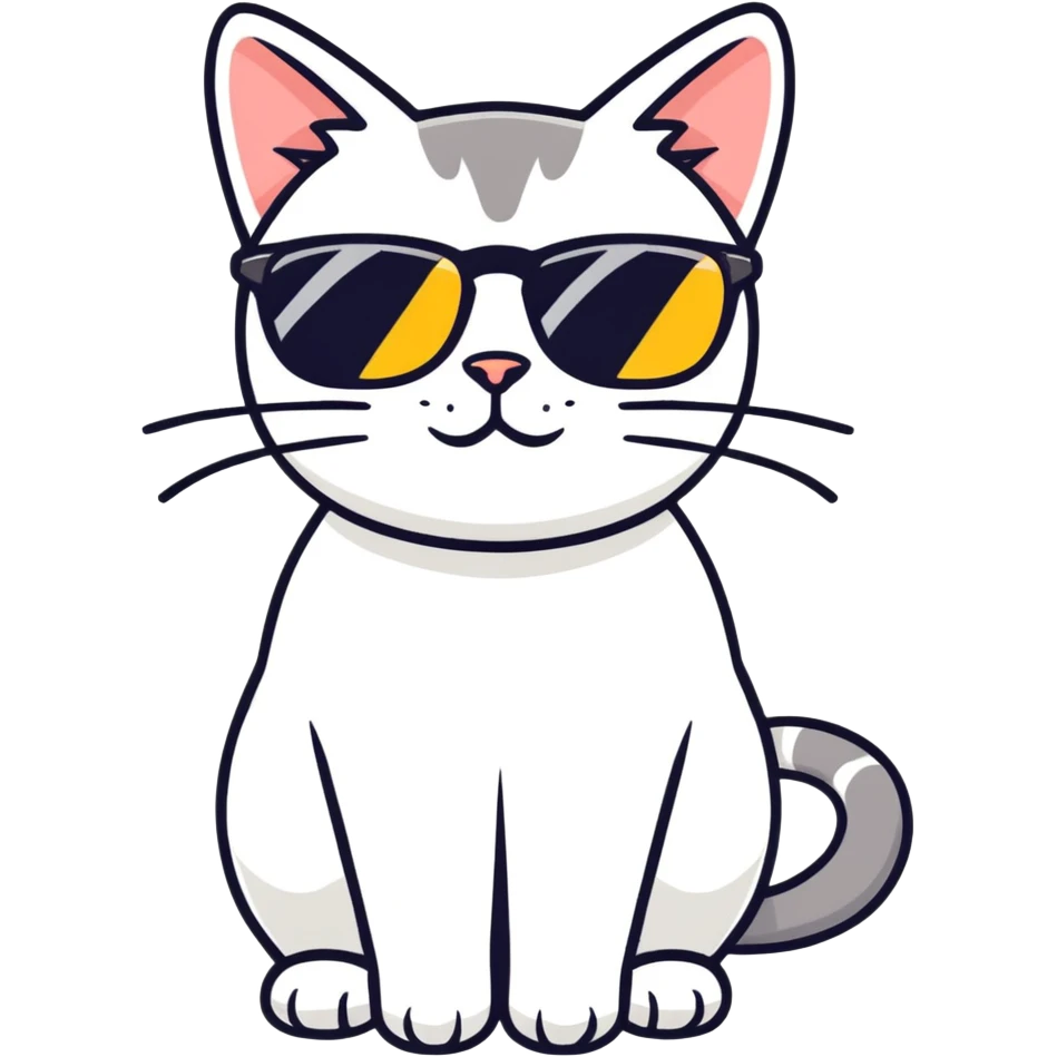 Cat with sunglasses emoji