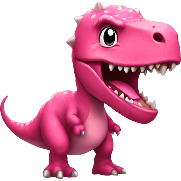 Big angry dinosaur with pink sparkly tutu emoji