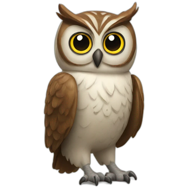 an owl that writes emoji