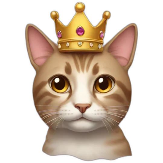 cat wearing crown emoji