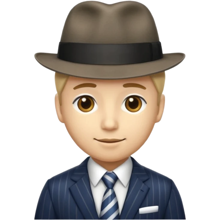 Hazme un emoji de una persona que esté vestida como un gánster  emoji